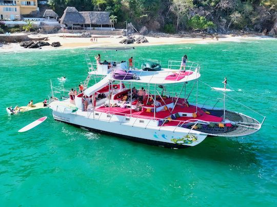 65' Custom Trimaran with Waterslides [All Inclusive] in Puerto Vallarta Mexico