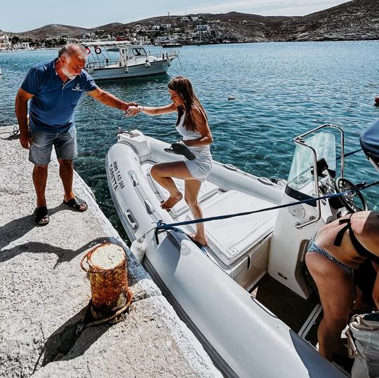 Zeus 150hp RIB para experiência de tour privado em Kos