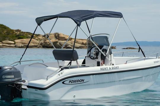 Navegador Blue Water de 170 cc con 30 CV en Sithonia Halkidiki