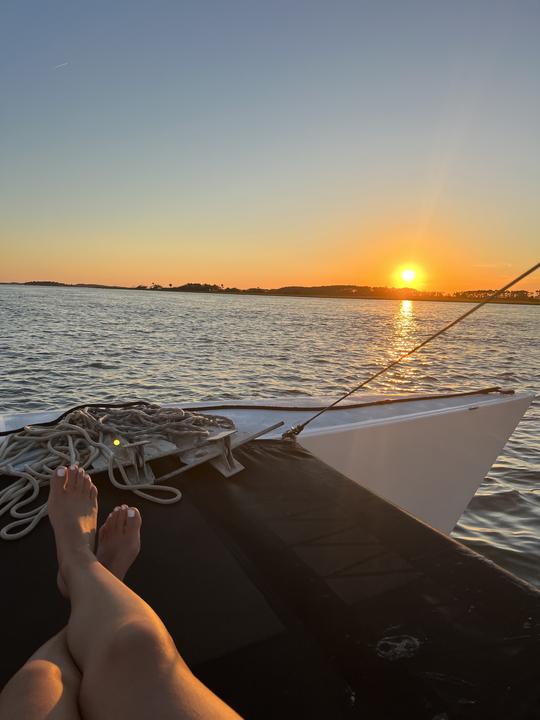 CROISIÈRE FOLLY BEACH CATAMARAN SUNSET SAIL, départ de la rivière Folly, amerrissage 190/h