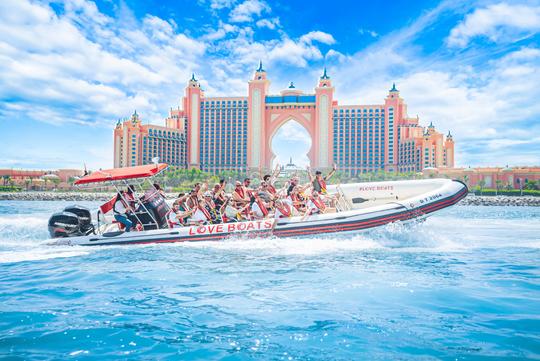 90 minutos “The Adrenaline Fun” compartilhando o passeio de lancha Atlantis e Burj AL Arab