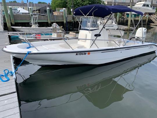 Aluguel de meio dia | Dauntless Boston Whaler de 22 pés em Hyannis Harbor, Massachusetts - Cape Cod