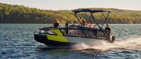 Aluguel de barcos pontoon Sea-Doo Switch de 21 pés em Carpentersville, IL (assentos 8)