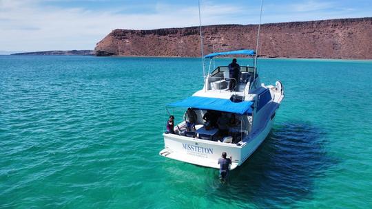 Yacht à moteur personnalisé de 45 pieds pour une croisière en Basse-Californie du Sud