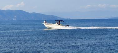 Beautiful 21ft White Shark Center Console Open Boat with 250hp Outboard Engine 