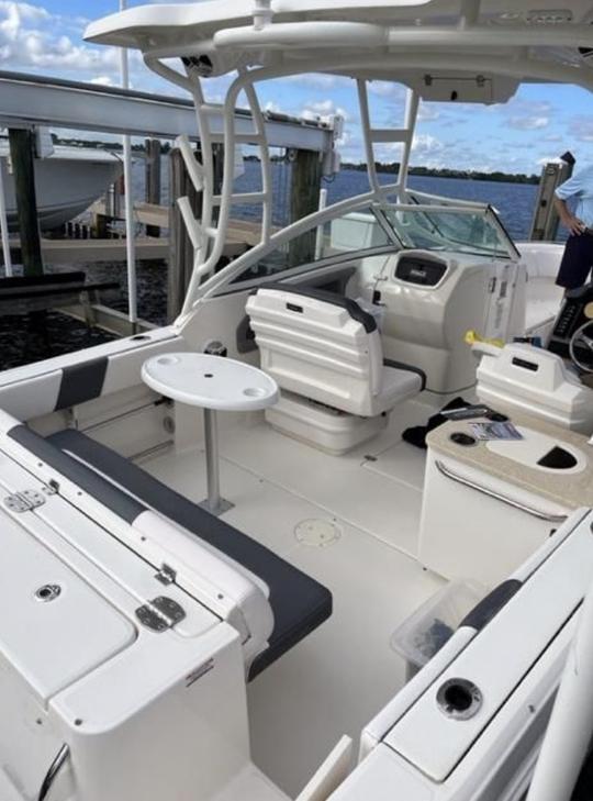 12 Person, 24 Foot Robalo on Lake Michigan, with bathroom!