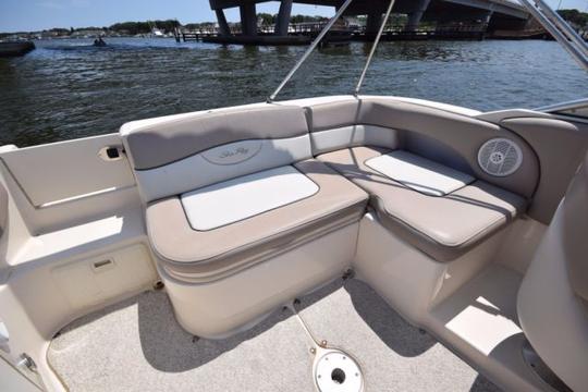 Experience Colonial Beach in Style with SeaRay 220 Sundeck Bowrider Adventure!