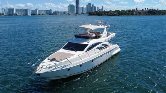 Luxury Azimut 55ft Yacht for Amazing Charter Experience in Miami Beach, Florida