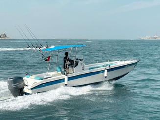 Aventura de pesca definitiva: aluguel de barco de 34 pés em Dubai