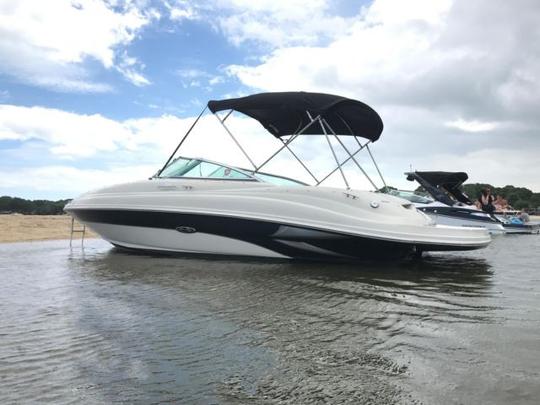 Experience Colonial Beach in Style with SeaRay 220 Sundeck Bowrider Adventure!