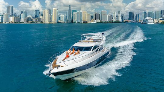 HUGE 80ft Sunseeker Manhattan Luxury Yacht in Miami Beach!