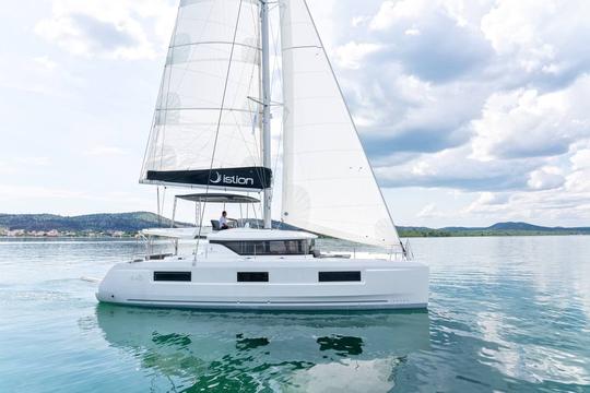 Sailing Catamaran Lagoon 46 on Bay of Kotor