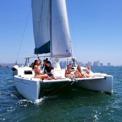 Catamaran Sailing On San Diego Bay - Roomy and Stable - Sail with Fun Cat