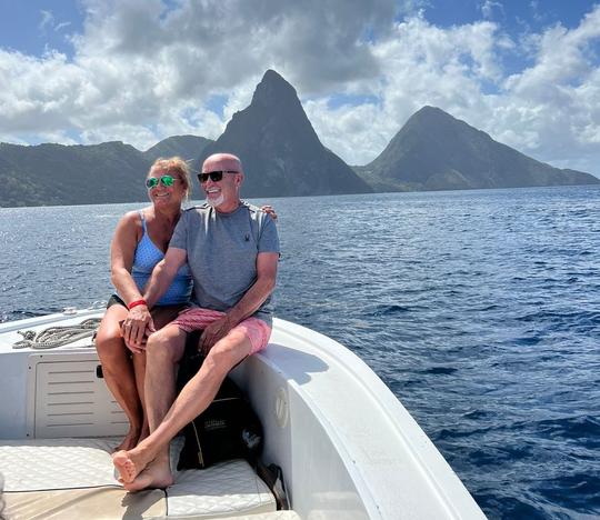  Private Speedboat Charter in St. Lucia on 28.2ft Mako Center Console