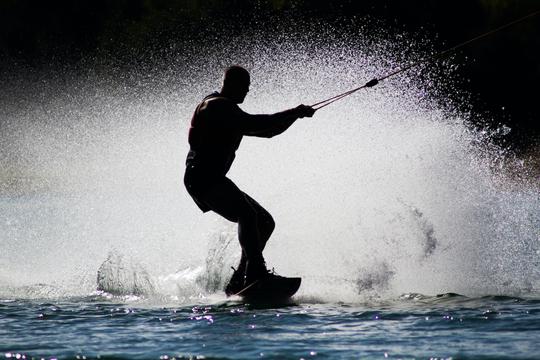 Wakeboarding in Mount Lavinia, Sri Lanka