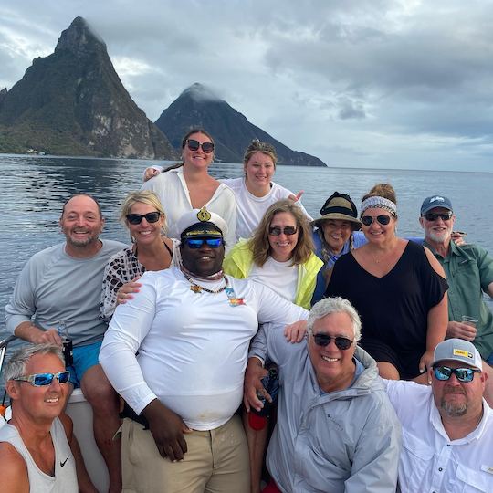 Full Day and Half Day Private Speedboat Charter with Captain Dell in St Lucia