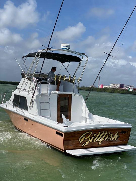 Bateau de 31 pieds pour la pêche à Cancún