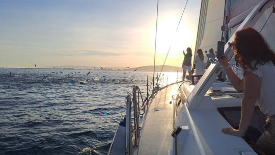 Tour compartido de 2 horas en velero de lujo de 16 metros por Barcelona desde Port Olimpic