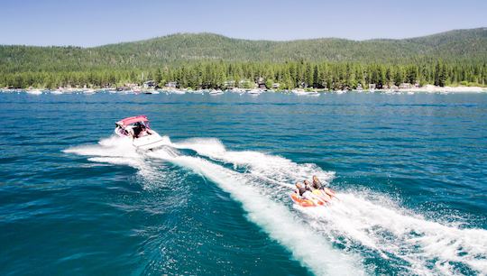 Wakeboard Boat on Lake Tahoe with tube - 4 Hours