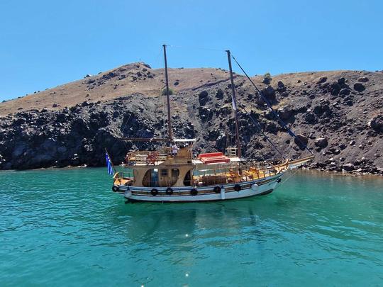 Private Volcanic Islands Excursion aboard traditional caique