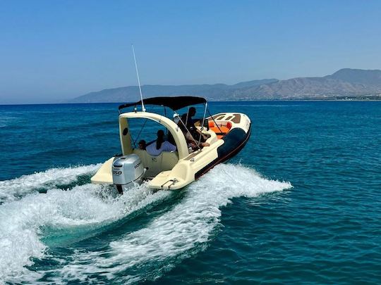 Hire Paros 18ft Ballistic RIB For 7 Guests