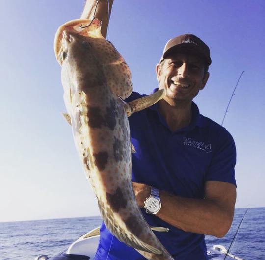 Carta de pesca em alto mar em Dubai, Emirados Árabes Unidos