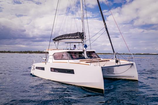 Catamaran d'aventure de 34 pieds Da Vinci Puerto Aventuras, Tulum