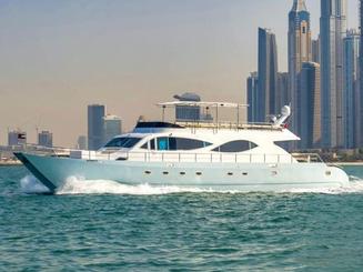 Explore the beautiful Dubai coast aboard our 120ft Mega Yacht