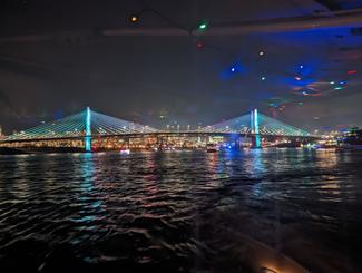 City lights and bridge tour aboard Classic Fantail Launch in Portland, Oregon