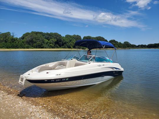 Experience Colonial Beach in Style with SeaRay 220 Sundeck Bowrider Adventure!