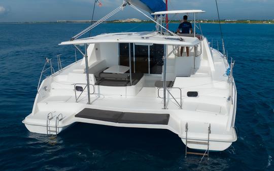 Aluguer de catamarã Leopard com tudo incluído de 44 pés na Riviera Maya