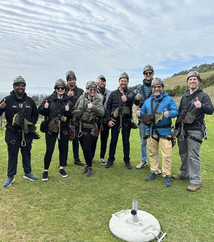 Members of the Getmyboat team, out for a day of team-building at the beach.