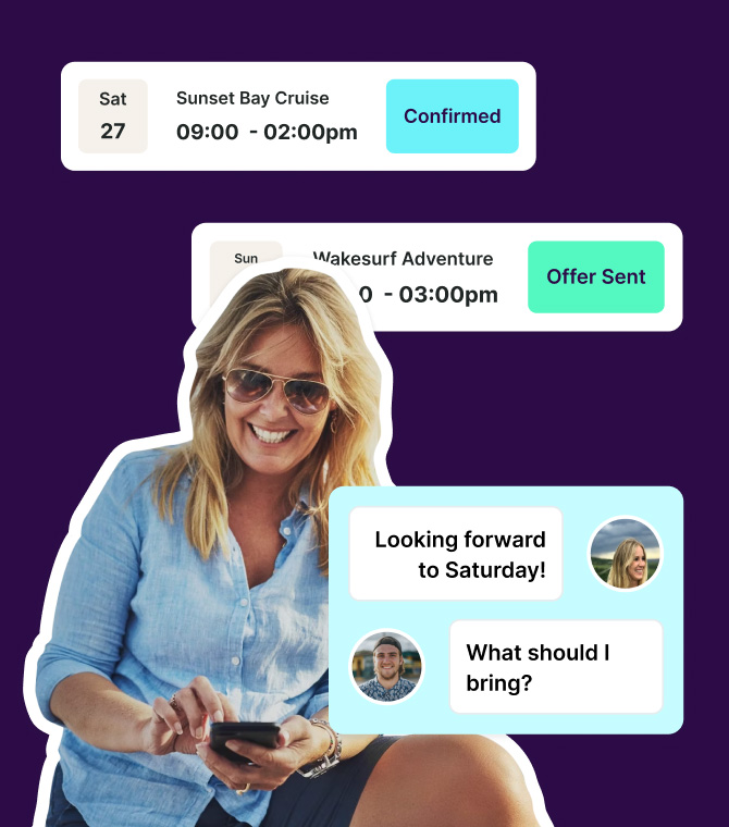 Owner interacting with renter messages and offers